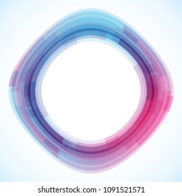 Geometric frame from geometric shapes, vector abstract background, wallpaper