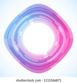 Geometric frame from geometric shapes, vector abstract background, wallpaper