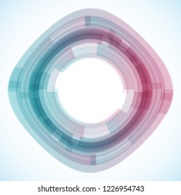 Geometric frame from geometric shapes, vector abstract background, wallpaper
