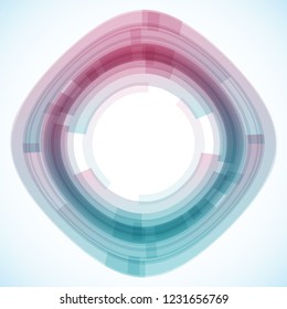 Geometric frame from geometric shapes, vector abstract background, wallpaper