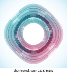 Geometric frame from geometric shapes, vector abstract background, wallpaper