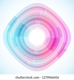 Geometric frame from geometric shapes, vector abstract background, wallpaper