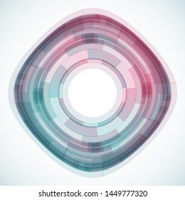 Geometric frame from geometric shapes, vector abstract background, wallpaper