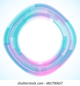 Geometric frame from geometric shapes, vector abstract background, wallpaper