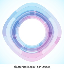 Geometric frame from geometric shapes, vector abstract background, wallpaper