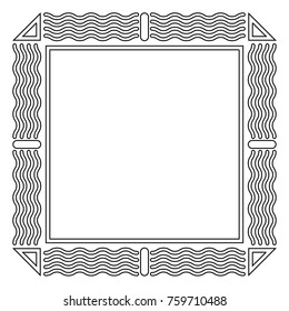 geometric frame square decoration template design