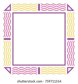 geometric frame square decoration template design