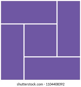 Geometric frame template for photo collage. Vector illustration.
