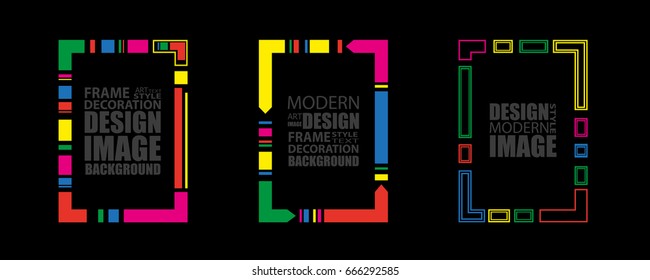 Geometric  frame for text. Modern dynamic colorful design elements for a flyer, business cards, brochures, presentations, etc. Vector illustration.