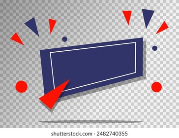 Geometric Frame. Vector illustration in minimalistic style. Can be used for writing announcements, design of various materials. Transparent background. 