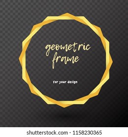 Geometric frame for your design. Vector ornament with shadows. Ornament illustration isolated.