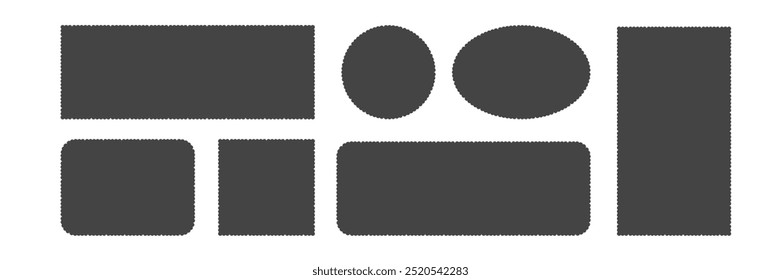 Geometric frame with zig zag edge. Jagged curved box. Vintage border, buble for text