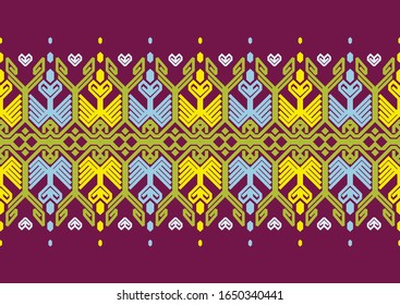 Geometric Frames and Borders with Modern Motifs from the Traditional Village of Bali Lombok Sasak Songket in a Variety of Indonesian Batik Styles