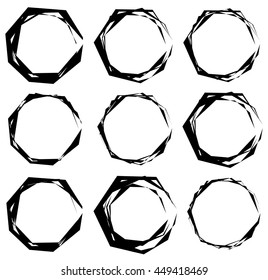 Geometric frames. Edgy geometric circular frames.