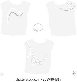 Geometric and free-drawing shapes for logos. Can be used as a print on clothes or tiles.