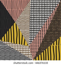 Geometric and Freehand decorative Seamless Pattern
