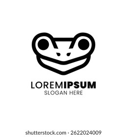 Geometric Frog Face: A Modern and Minimalist Logo Design