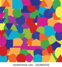 geometric full color abstract background