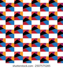 Geométrica a todo color línea cuadrada impresión de diseño de arte patrón de fondo textura abstracta