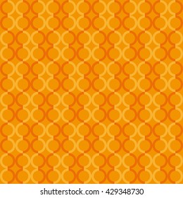 Geometric fun pattern with dark and light orange circles