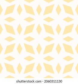 Geometric funky seamless pattern. Rhombus texture, elegant floral lattice, mesh, diamonds. Oriental traditional modern background. Yellow vector ornament used for design wallpaper, print, covers