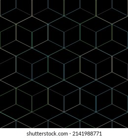 Geometric funky seamless pattern. Rhombus texture, elegant floral lattice, mesh, diamonds. Trendy colors hexagon cells pattern for web or cover.