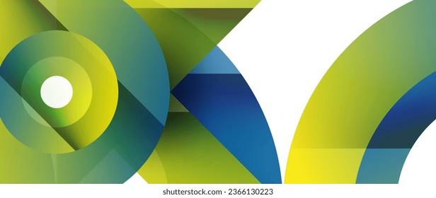 Geometric fusion - abstract harmony of triangles and circles in minimalist background design. Shapes and lines design for wallpaper, banner, background, landing page, wall art, invitation, prints