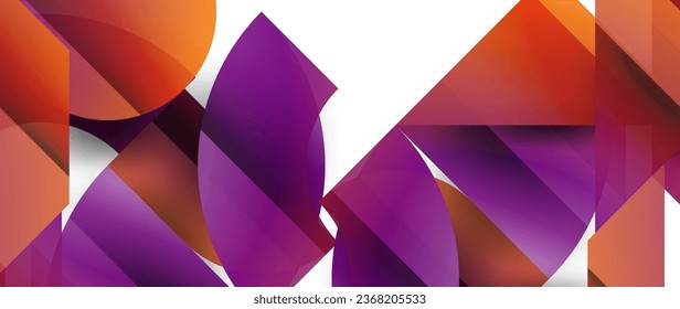 Geometric fusion - abstract harmony of triangles and circles in minimalist background design. Shapes and lines design for wallpaper, banner, background, landing page, wall art, invitation, prints