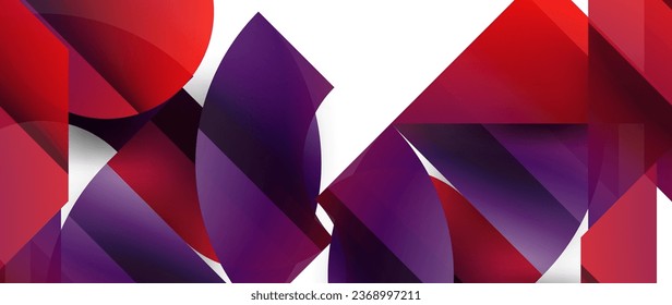 Geometric fusion - abstract harmony of triangles and circles in minimalist background design. Shapes and lines design for wallpaper, banner, background, landing page, wall art, invitation, prints
