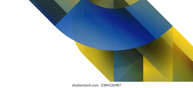 Geometric fusion - abstract harmony of triangles and circles in minimalist background design. Shapes and lines design for wallpaper, banner, background, landing page, wall art, invitation, prints