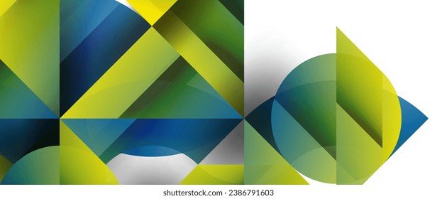 Geometric fusion - abstract harmony of triangles and circles in minimalist background design. Shapes and lines design for wallpaper, banner, background, landing page, wall art, invitation, prints