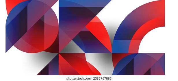 Geometric fusion - abstract harmony of triangles and circles in minimalist background design. Shapes and lines design for wallpaper, banner, background, landing page, wall art, invitation, prints
