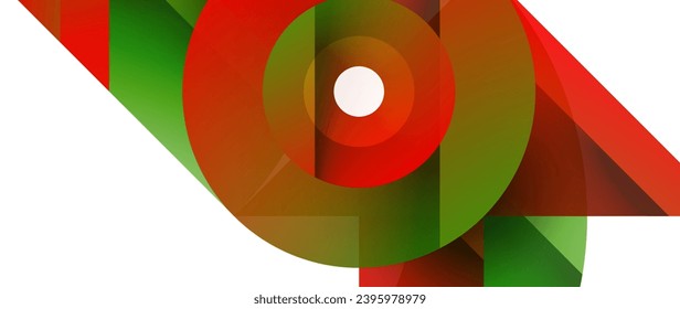 Geometrische Fusion - abstrakte Harmonie von Dreiecken und Kreisen in minimalistischem Hintergrund-Design. Formen und Linien, Design von Tapeten, Bannern, Hintergrund, Landungsseite, Tapete, Einladung, Drucke