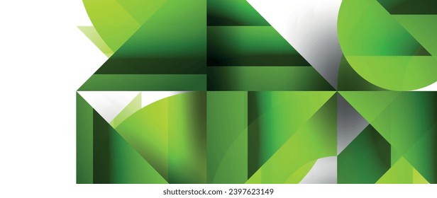 Geometric fusion - abstract harmony of triangles and circles in minimalist background design. Shapes and lines design for wallpaper, banner, background, landing page, wall art, invitation, prints