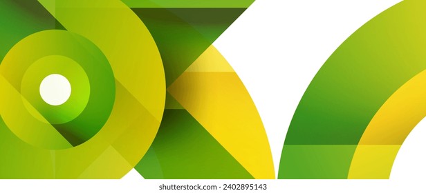 Fusión geométrica - armonía abstracta de triángulos y círculos en diseño de fondo minimalista. Diseño de formas y líneas para papel de pared, banner, fondo, página de inicio, arte de pared, invitación, impresiones
