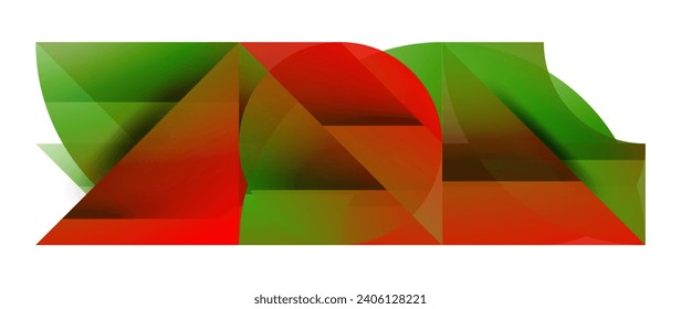 Geometric fusion - abstract harmony of triangles and circles in minimalist background design. Shapes and lines design for wallpaper, banner, background, landing page, wall art, invitation, prints
