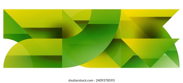 Fusión geométrica - armonía abstracta de triángulos y círculos en diseño de fondo minimalista. Diseño de formas y líneas para papel de pared, banner, fondo, página de inicio, arte de pared, invitación, impresiones