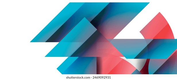 Geometric fusion - abstract harmony of triangles and circles in minimalist background design. Shapes and lines design for wallpaper, banner, background, landing page, wall art, invitation, prints