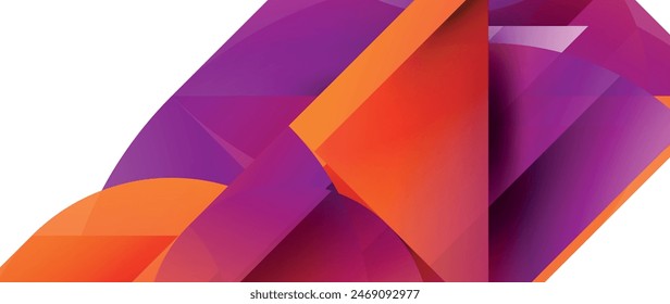 Geometric fusion - abstract harmony of triangles and circles in minimalist background design. Shapes and lines design for wallpaper, banner, background, landing page, wall art, invitation, prints