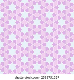 Geometric game of kite and star shape, with Thistle, Plum and Alice blue color.