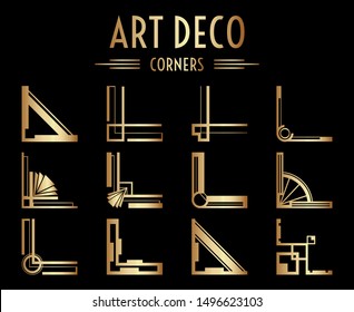 Geometric Gatsby Art Deco Corner or Frame Design