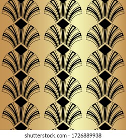 Diseño de fondo de patrón de diseño de patrones geométricos Gatsby Art Deco	
