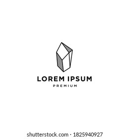 geometric gem stone diamond logo icon design template illustration