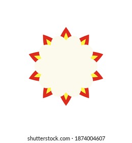 gemas geométricas conjunto estilo plano ilustración vectorial composición de marco de círculo