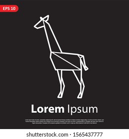 Geometric giraffe logo. simple and modern icon, template design. Easy to edit and customize