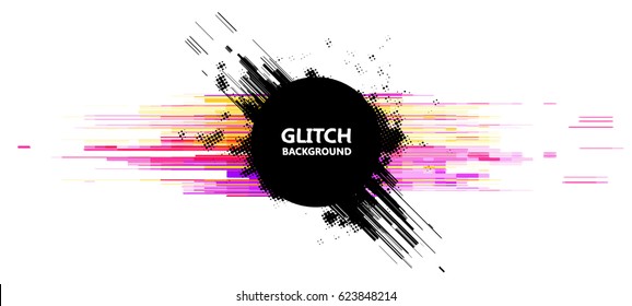 Geometric glitch abstract vector background. Modern chaos illustration.