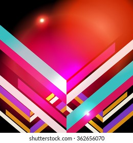geometric glowing background, Vector Illustration