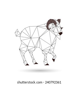 Geometric goat - Vector 
