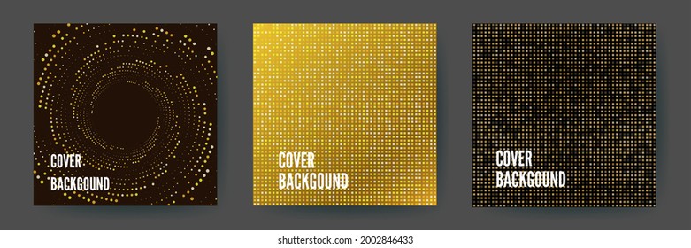 Geometric Gold  Abstract background seamless shimmer with shiny golden and black paillettes.Minimal covers design.with line texture for business brochure cover design.