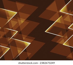 Fondo abstracto de oro geométrico. Formas triangulares con líneas gráficas y eléctricas ligeras. Estilo moderno. Vector de ilustración